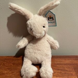 Jellycat Nibbles Oatmeal Bunny Small 8” NWT Rare Retired Cream, White